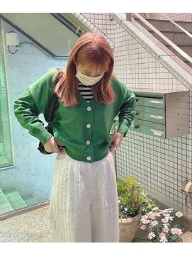 コーラルピンク　ブリーチカラー