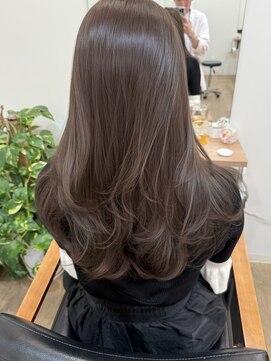 サク 田町芝浦(Sac.) 石原和樹 ミルクティーブラウン ミディアムレイヤー ベージュ