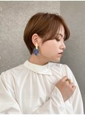 ハンサムショート/丸みショートボブ/20代30代40代50代/顔周り