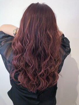 モーション 新宿(motion) ワインレッド×ハイライト