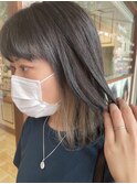 インナーカラー　ホワイトアッシュ