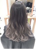 アッシュグレージュ透明感カラー　