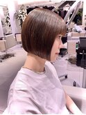 ぱつっと 切りっぱなし丸みボブ