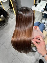 ロンドメリア 天神大名店(Lond Melia)&nbsp;★くびレイヤーエモージュインナーグレージュ前髪ピンクベージュ