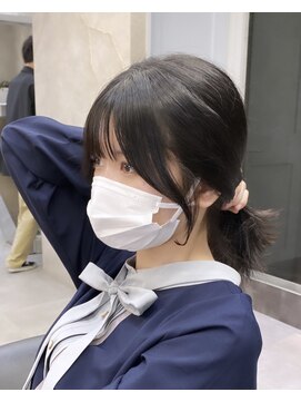 ロンドアヴァントゥス 池袋(Lond aventus) 韓国レイヤー/韓国風/ボブ/髪質改善/黒髪/ブリーチなし〔池袋〕