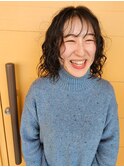 くるくる×ミディアムボブ