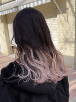 ヴェルデ(Verde)&nbsp;ホワイトピンクグラデーション ダブルカラー、ブリーチ