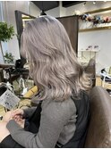 切りっぱなしボブ エアリーロング 美髪 ピンクブラウン