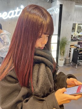 トゥルークリエイション 渋谷(True Creation SHIBUYA) ブリーチありピンクブラウンカラー