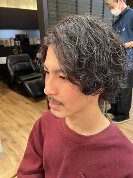 ヘアショップエヌアンドエー 久喜店(hairshop N&A) メンズカット スパイラルパーマ 清潔感センターパート