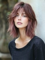 アルトリスト(Altruist Aging×HAIR&SPA)&nbsp;★ダークアッシュ大人ガーリーボブ着物ミディアムレイヤーカット