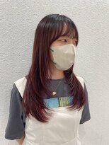 シエル フクオカ(CIEL FUKUOKA)&nbsp;レイヤーカット/ワインレッド/暖色カラー