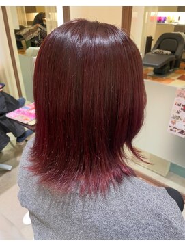 ブランシェ 高蔵寺店(BRANCHE) チェリーレッドカラー【ブリーチ１回】