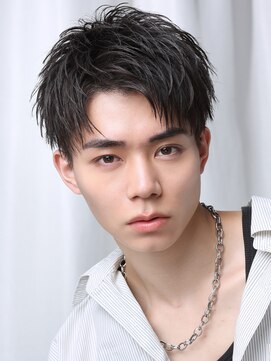 リップス 表参道店(LIPPS) アップバングショート黒髪短髪ツーブロック