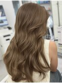 ヘーゼルベージュ ブリーチなし レイヤーカット 海外風