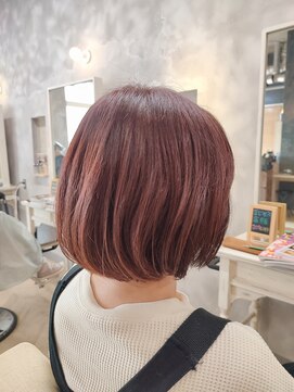 ポノ(pono) 30代40代50代/ボブ/ピンクブラウン