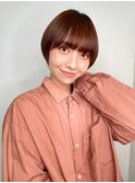 大人可愛いぱっつん前髪丸みショートウルフp1川口20代30代40代