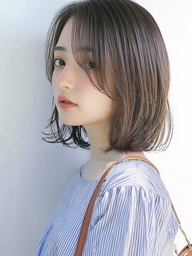 ダブルオーバイオーバーレイ 武蔵新城(w/o by Overlay) 丸みボブ×縮毛矯正