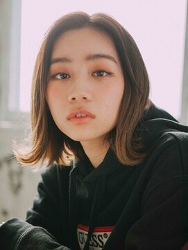 アゲート(Agate) 【錦糸町美容院Agate】グレージュカラー×うる艶ストレートj