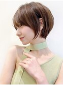 Say.ショート丸みショートグランマッシュヘーゼルグレージュ青山