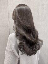 ラックスビーギャラリー なんば駅前店(LUXBE GALLERY) 髪質改善 透明感オリーブベージュ ゆるふわ巻きロング