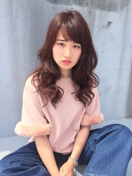 アヂト(adito) ピンクアッシュ×ロングウェーブ