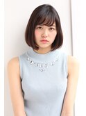 黒髪/可愛いナチュラル大人ボブ/ワンカールボブ/前髪パーマ