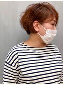 ミニボブショートパーマ _ テラコッタオレンジ