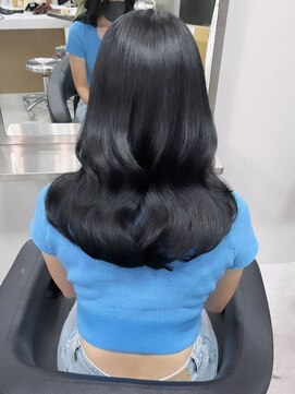 ベレーザ 渋谷(BELEZA) 1175透明感黒髪シアーグレージュふんわりカールシースルーバング