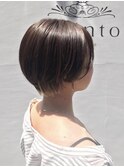 丸みのあるショートボブ
