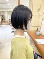 【morio】札幌ボブ　ぱつっと黒髪ナチュラルボブ