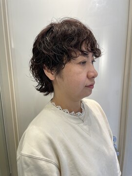 ウルフカット×くるくるパーマ