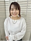 つや髪くすみピンクベージュ＊切りっぱなしボブ【大宮】