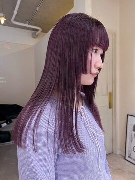 ホテリー(Hotely) 顔まわりデザインカット×ラベンダー