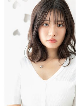 モッズヘア 越谷(mod's hair) 韓国風毛先パーマエアリーミディアムウェットヘアZ越谷30代40代!