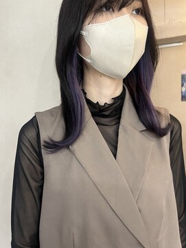 アジールヘア 東上野店(agir hair) パープルラベンダーインナーカラー【上野】