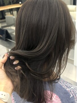 ビューブルー 亀戸錦糸町(VIEW BLUE) ◎ 美髪カールシアーカラーグレージュエアリーロングセミディ