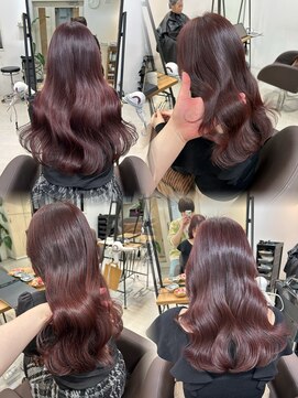 アイズ 横浜(IS) ピンクラベンダー/ブリーチなし/横浜/髪質改善