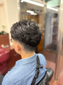 理容 鮎川 ナチュラルパーマ