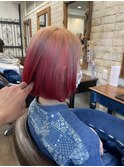 グラデーションカラー×ボブ レッドブラウン｜葛西縮毛矯正