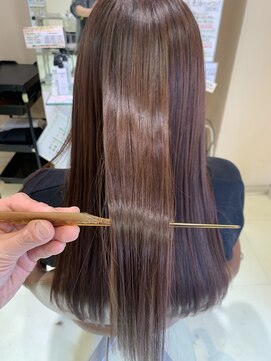 アズールサン 草加西口店(azule-sun) 髪質改善カラー　艶カラー　オレンジベージュ