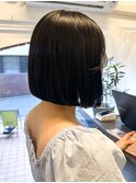 【白石】内巻きボブ/ブリーチなし/ブルーブラック/原宿