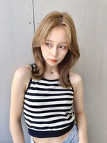 ジーナリア(Xena ria)&nbsp;韓国風巻き/アプリコットオレンジ/姫カットレイヤー/★70