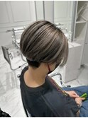 ショートカットｘハンサムショートｘセンターパート