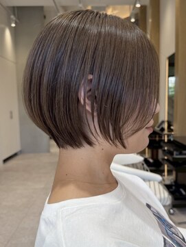 ソワネ 表参道(soigne) 表参道髪質改善カラーウルフショートカットベージュアッシュ50代