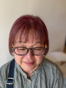 スリー バイ ザサロンフジサワ(THREE by the salon fujisawa) ボブ×深みピンクカラー