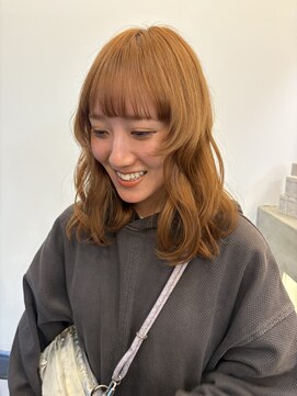 オレンジベージュ/ブリーチなしダブルカラー