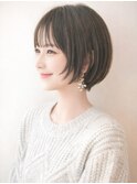 大人可愛いマッシュショートボブウルフカット黒髪◎30代40代50代