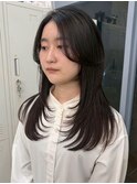 ミディアムレイヤーハッシュカット韓国巻き小顔◎20代～50代