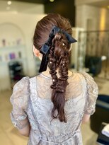 アクトエスポワール(Act espoir)&nbsp;ツイン編み下ろし｜結婚式ヘアアレンジ